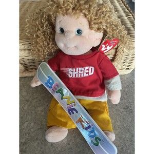 Ty Beanie Kids Princess 1996 Girl with Snowboard Snowboarder